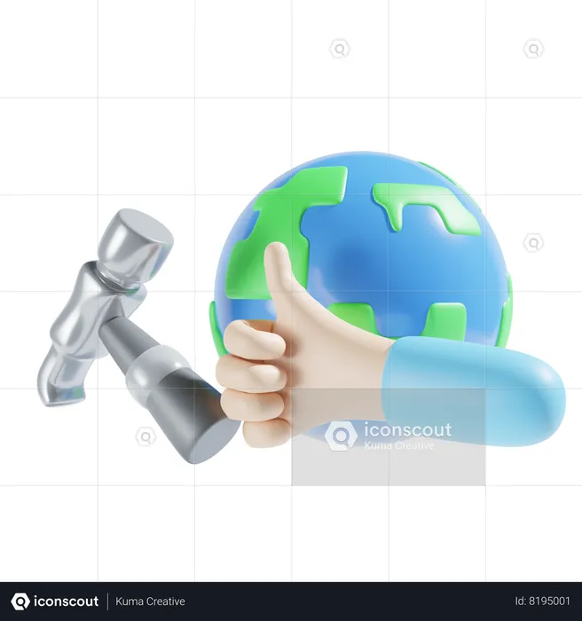 Global Service  3D Icon