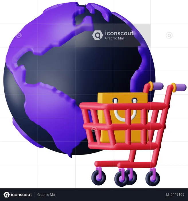 Global Shopping  3D Icon