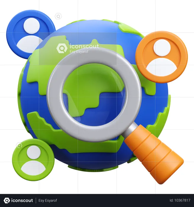 Global Survey  3D Icon