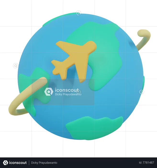 Global Travel  3D Icon