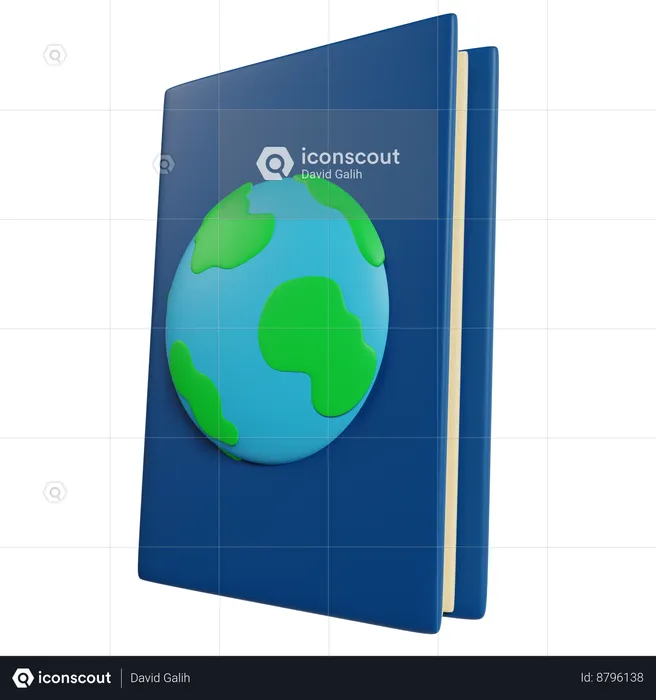 Global Travel Passport  3D Icon