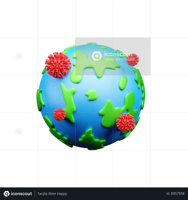 Global Virus  3D Icon