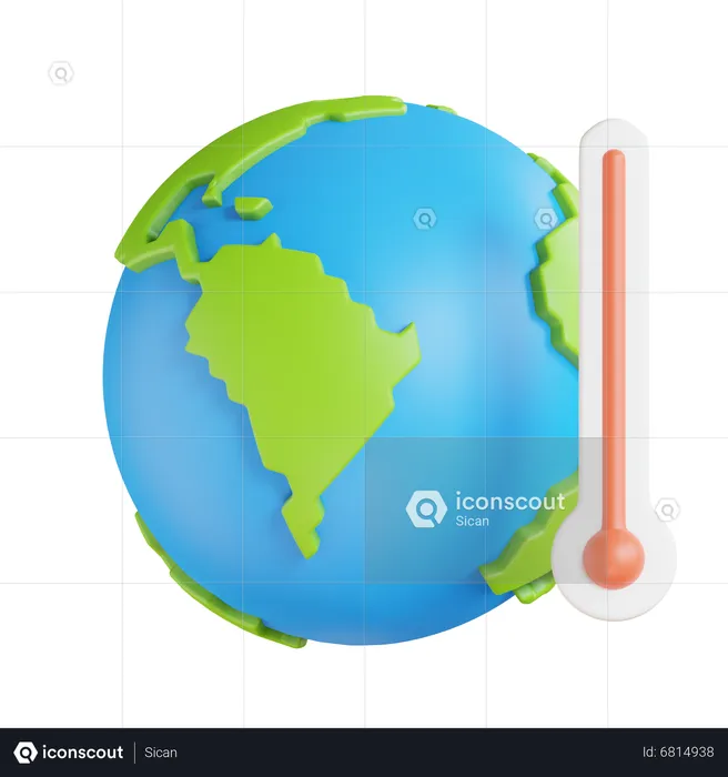 Global warming  3D Icon