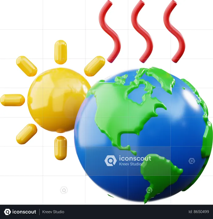 Global Warming  3D Icon