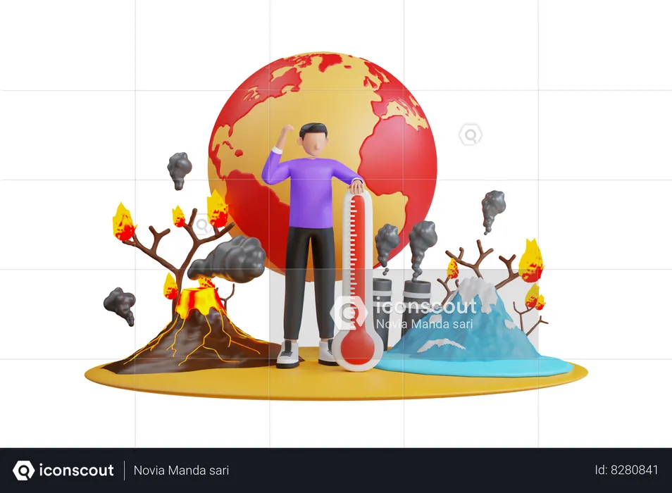 Global Warming  3D Illustration