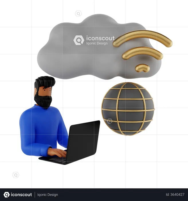 Global Wifi  3D Illustration