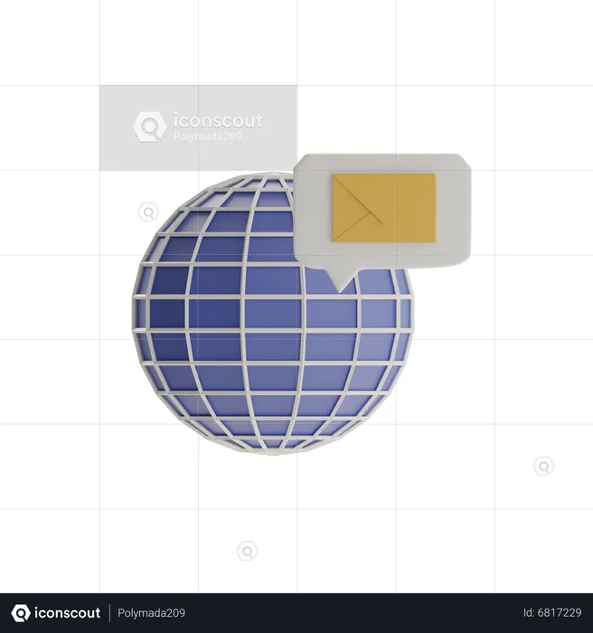 Globale E-Mail  3D Icon