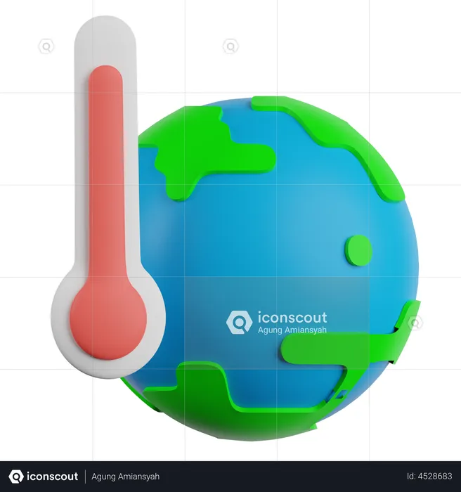 Globale Erwärmung  3D Illustration