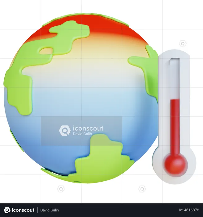 Globale Erwärmung  3D Illustration