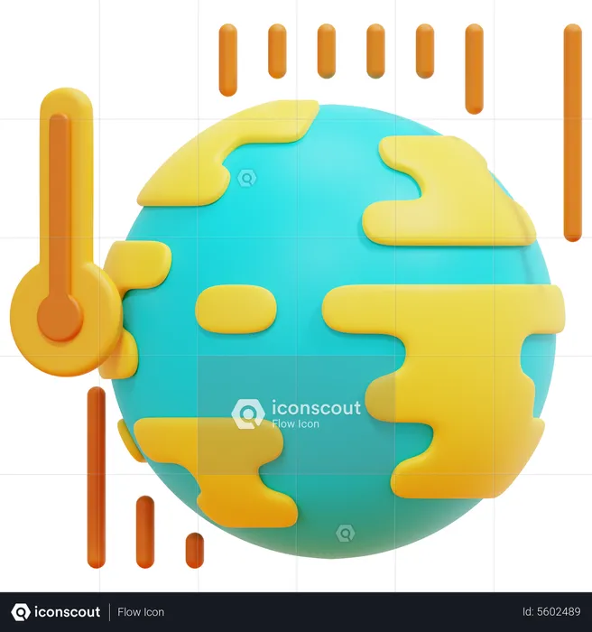 Globale Erwärmung  3D Icon