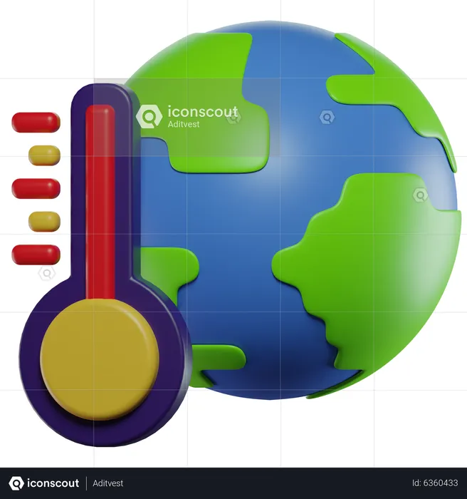 Globale Erwärmung  3D Icon