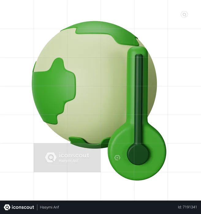 Globale Erwärmung  3D Icon