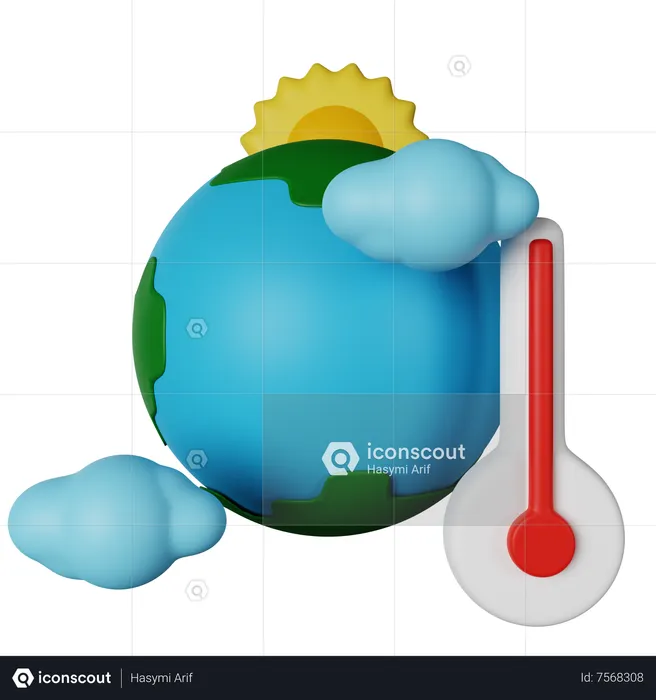 Globale Erwärmung  3D Icon