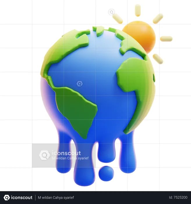 Globale Erwärmung  3D Icon