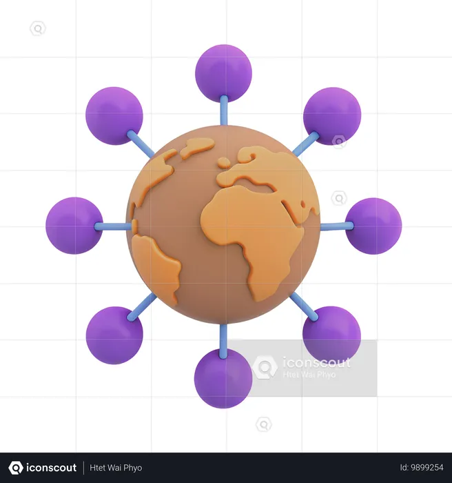 Globale Geschäftsbeziehung  3D Icon