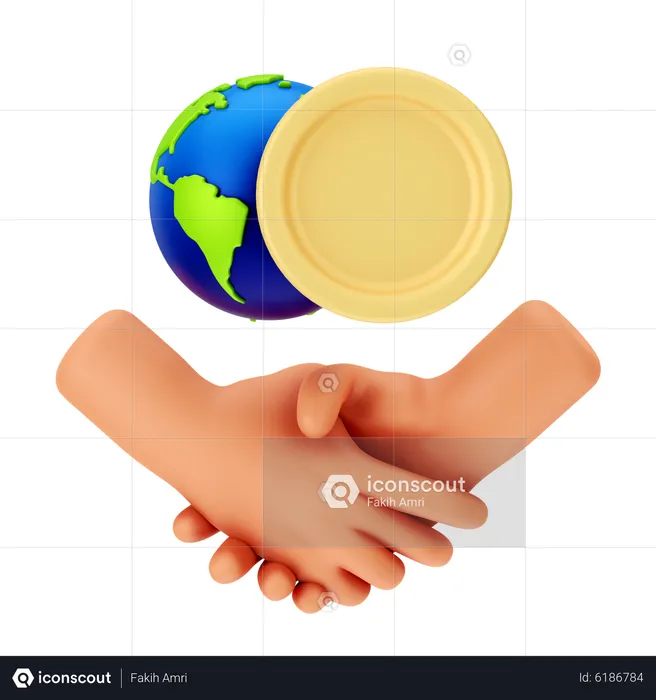 Globale Partnerschaft  3D Icon