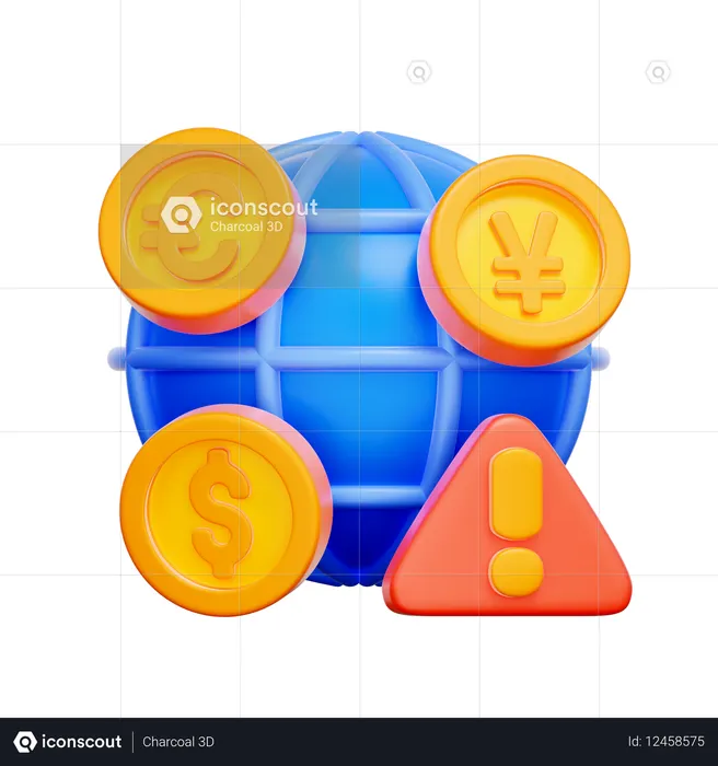 Globale Währungskrise  3D Icon