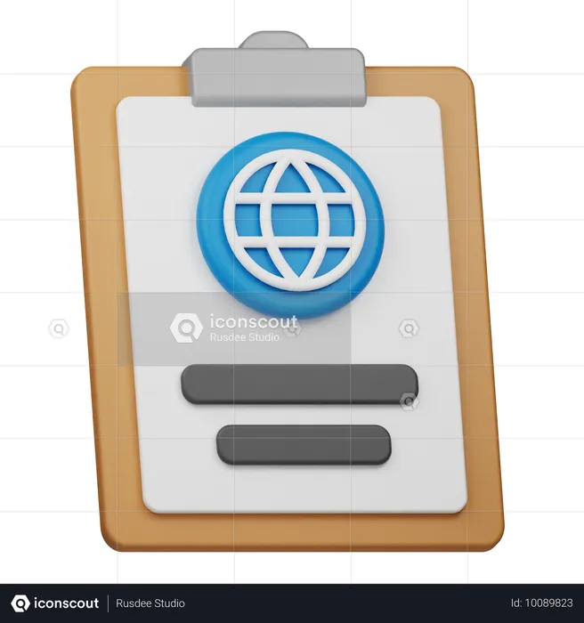 Globaler Bericht  3D Icon