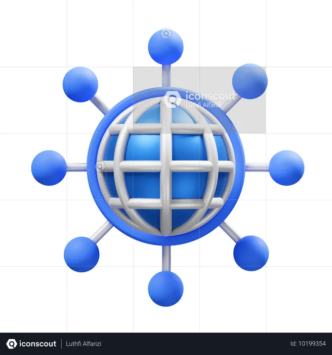 Globaler Markt  3D Illustration