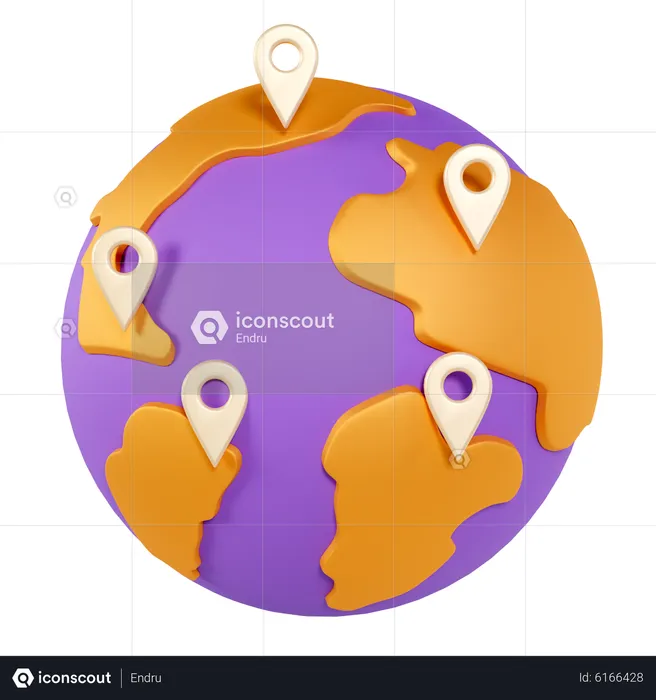 Globaler Standort  3D Icon