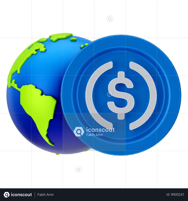 Globales Geld  3D Icon