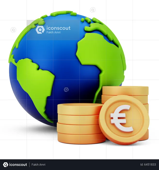 Globales Geld  3D Icon