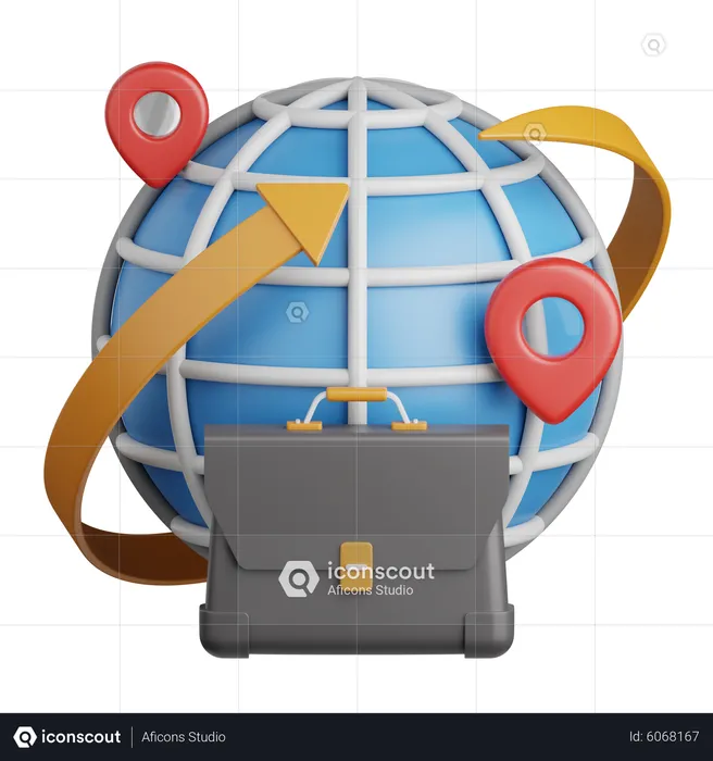 Globales Geschäft  3D Icon