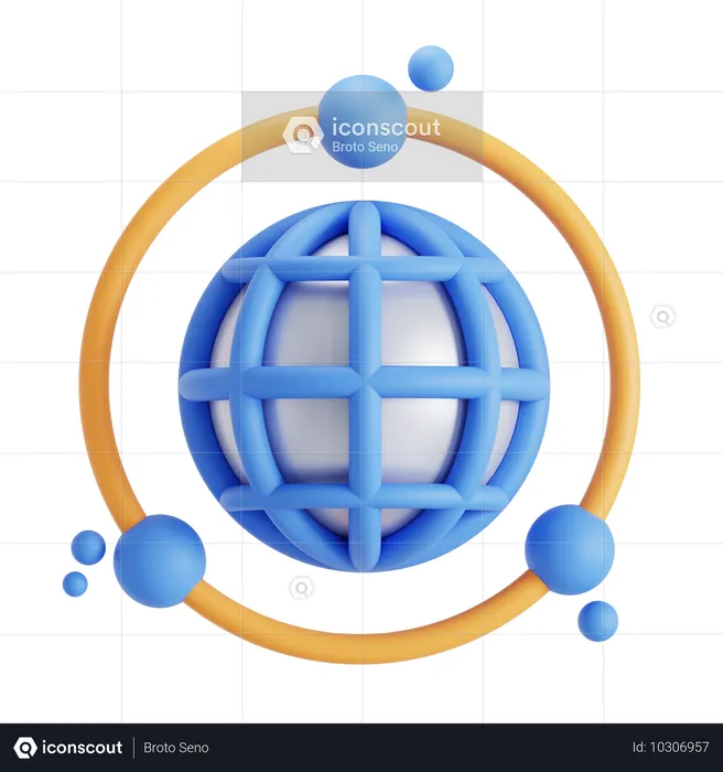 Globales Netzwerk  3D Icon