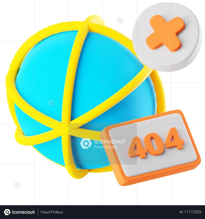 Globe Disconnected  3D Icon