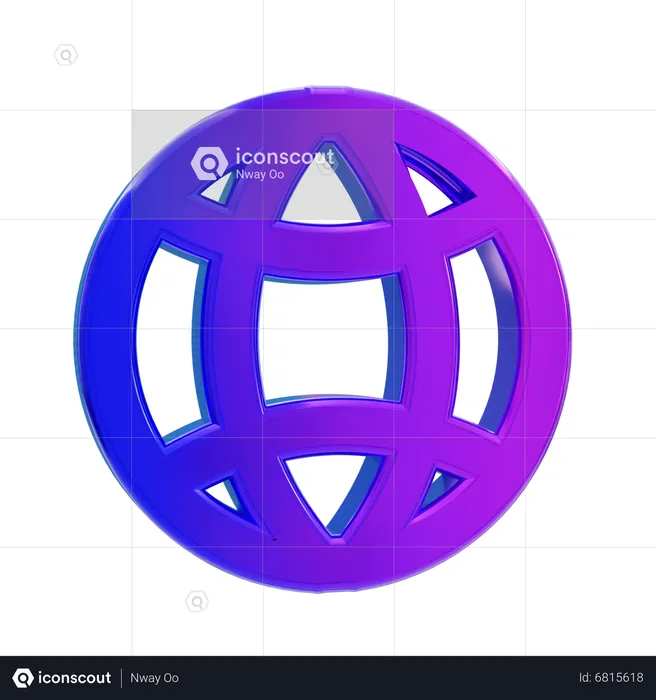 Globe internet  3D Icon