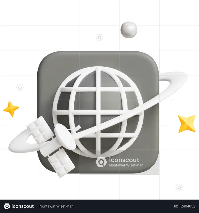 Réseau mondial  3D Icon