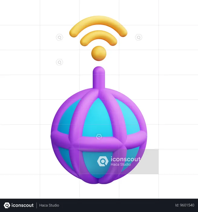 Globe Network  3D Icon