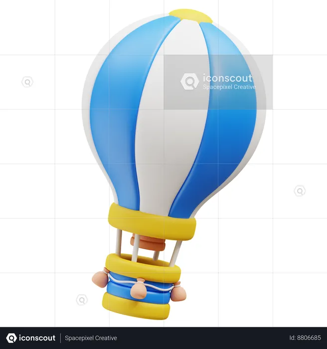 Globo aerostático  3D Icon