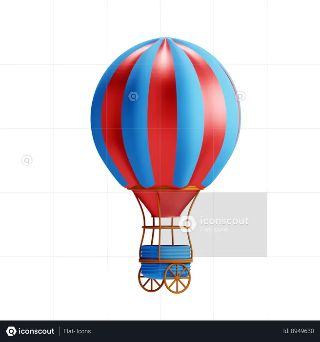Globo aerostático  3D Icon
