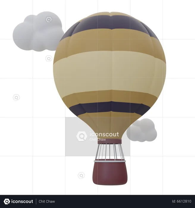 Globo aerostático  3D Icon