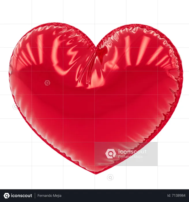 Globo de corazon  3D Icon