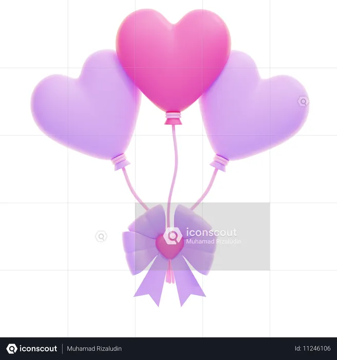 Globo de amor  3D Icon