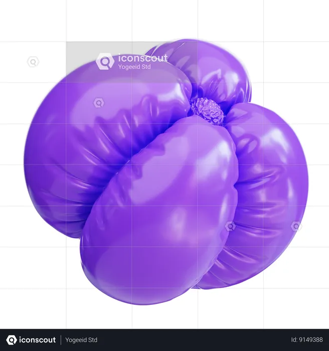 Globo inflable morado  3D Icon