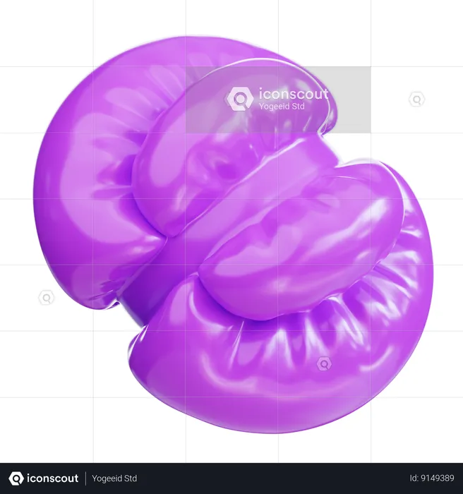 Globo inflable morado  3D Icon