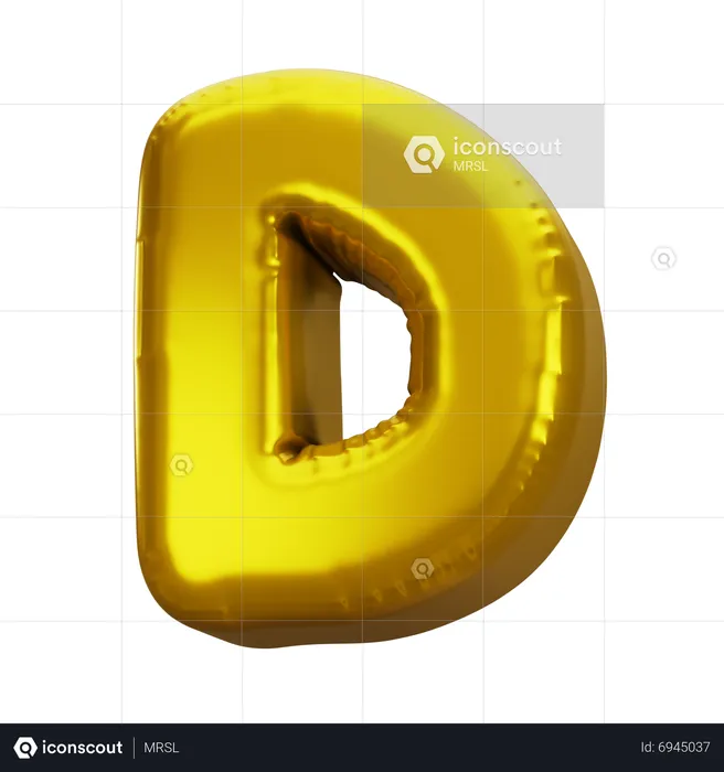 Globo letra d  3D Icon