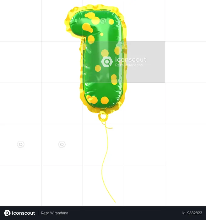 Globo numero 1  3D Icon