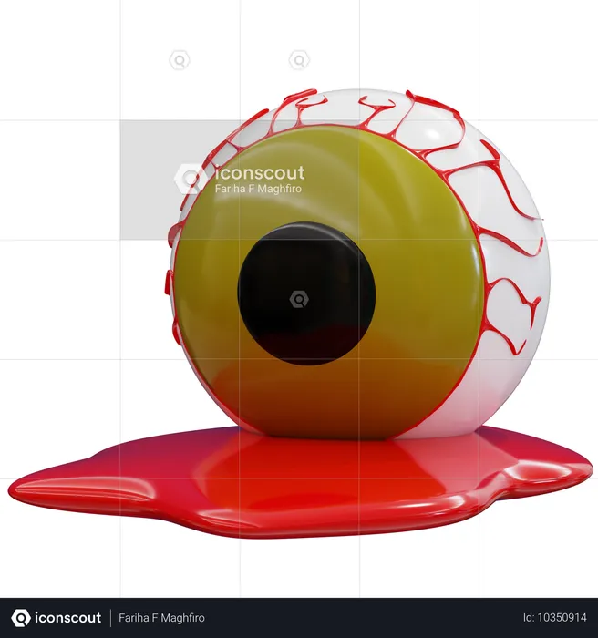 Globo ocular assustador de Halloween  3D Icon