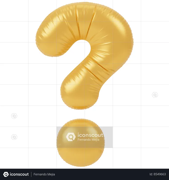 Signo de interrogación de globo  3D Icon