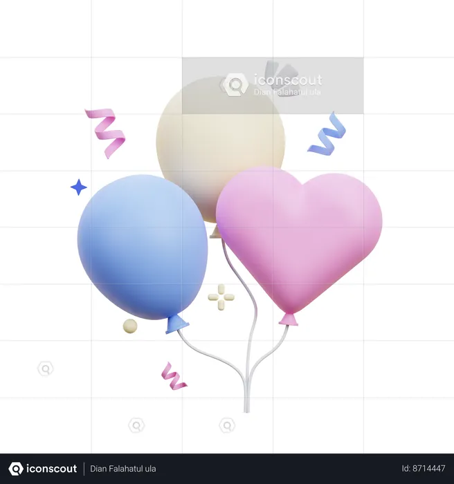 Globos  3D Icon