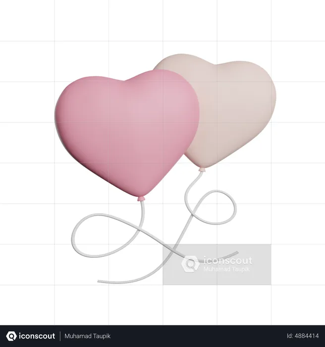 Globos de amor  3D Icon