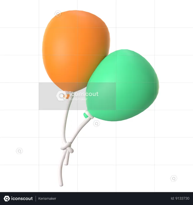 Globos de fiesta  3D Icon