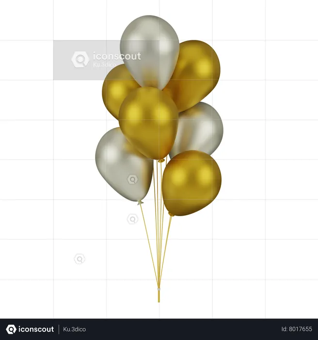 Globos de fiesta  3D Icon