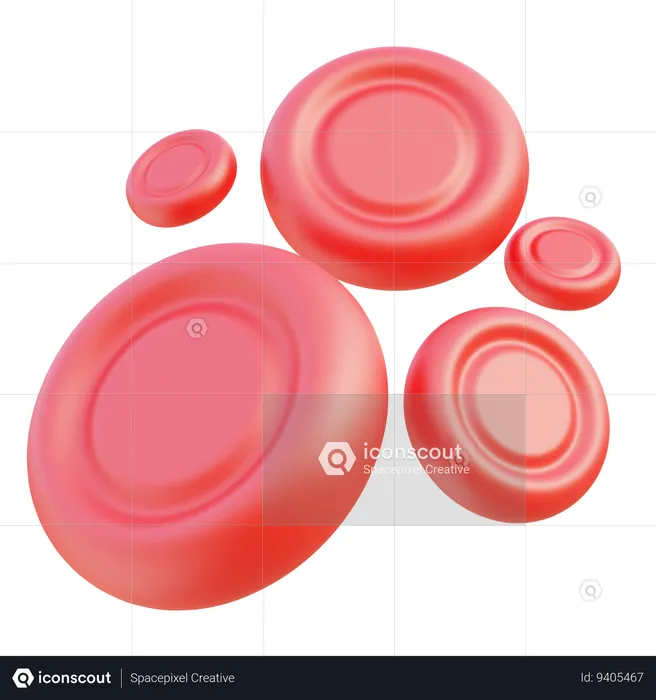 Las células rojas de la sangre  3D Icon