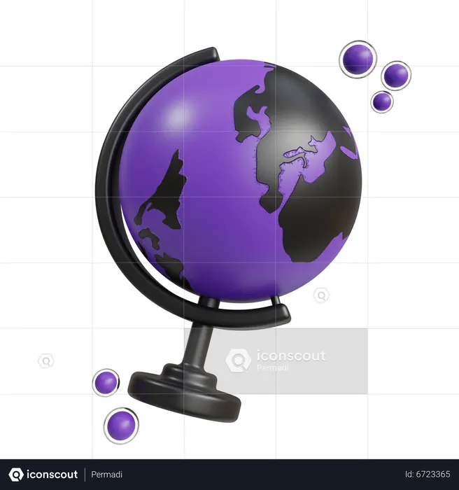 Globus Erde  3D Icon