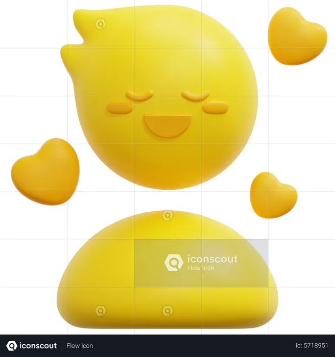 Glücklich Emoji 3D Icon